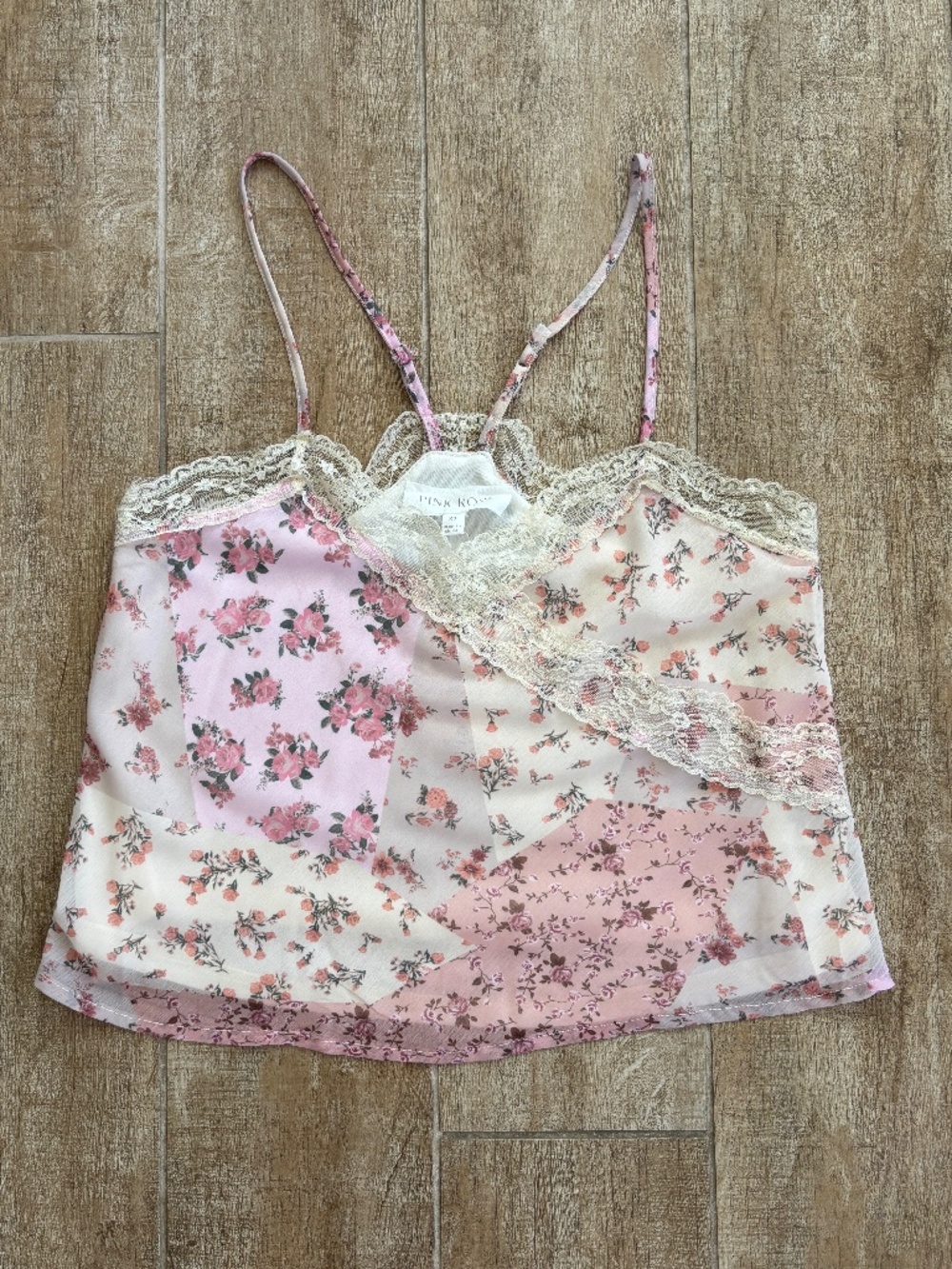 Pink Rose Ditsy Floral Cami